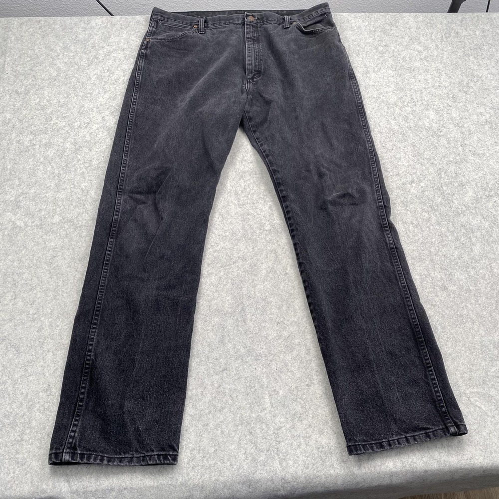 Wrangler Cowboy Cut Jeans Mens 40x36 (39x33) Black Charcoal Bootcut 13MWZWK